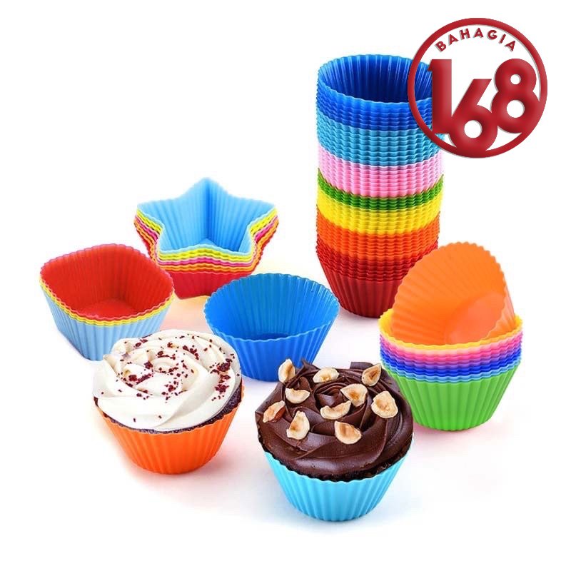 Cetakan Silikon Kue Cupcake Muffin Puding Cake Decoration