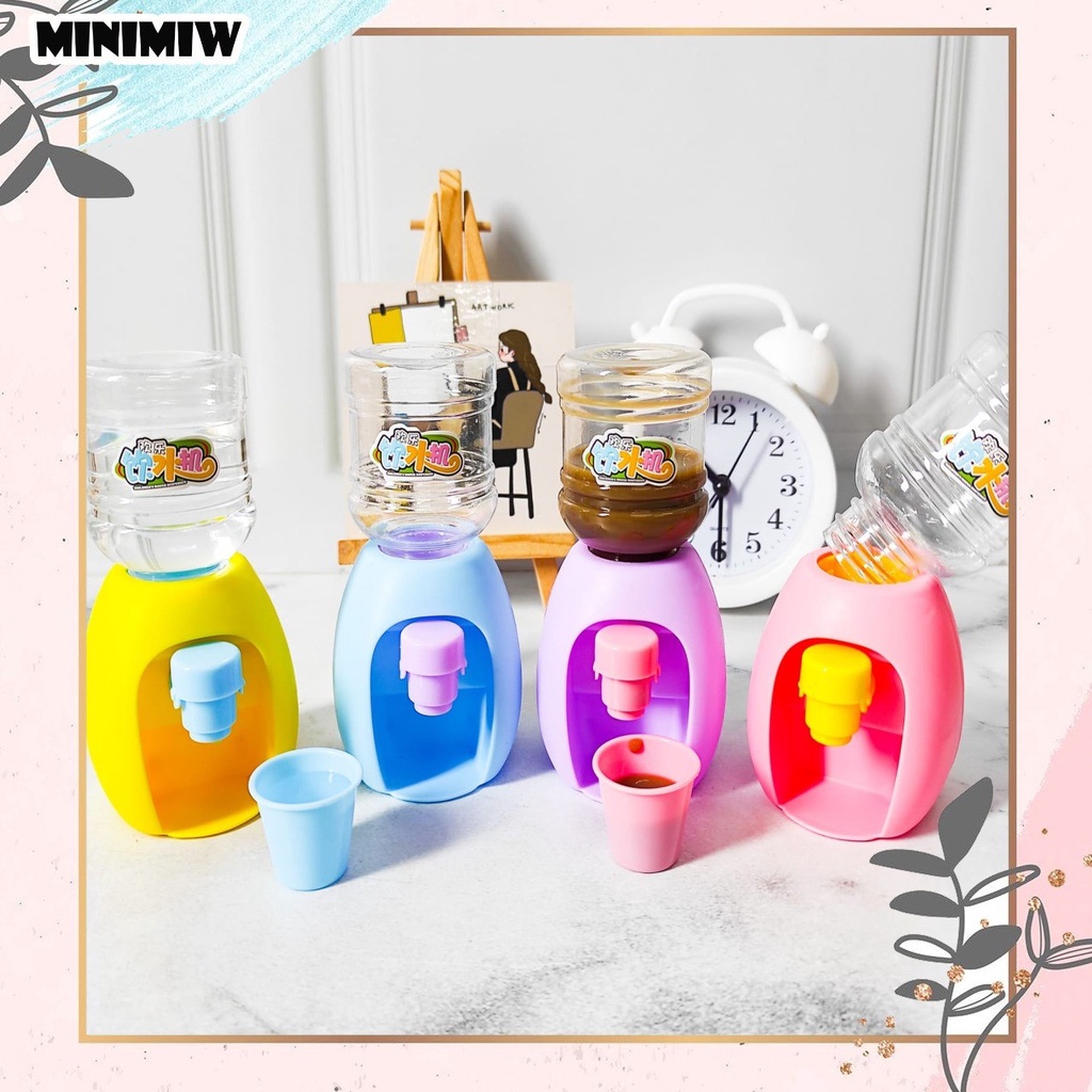 DISPENSER SUPER MINI EXTRA SMALL WARNA WARNI PASTEL BISA DIISI AIR MAINAN ANAK UNIK MURAH LUCU