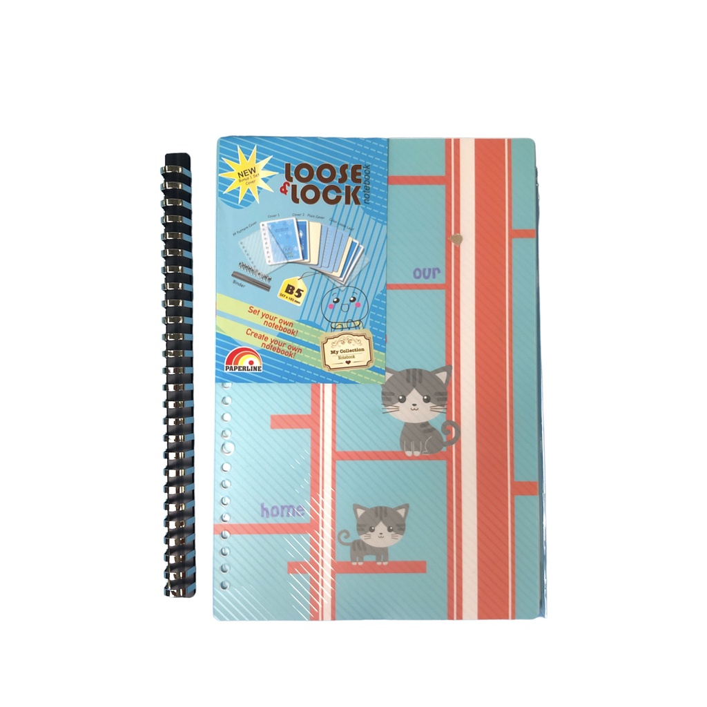 

OBRAL Loose & Lock Notebook Paperline Ukuran B5 Bonus 1 Set Cover