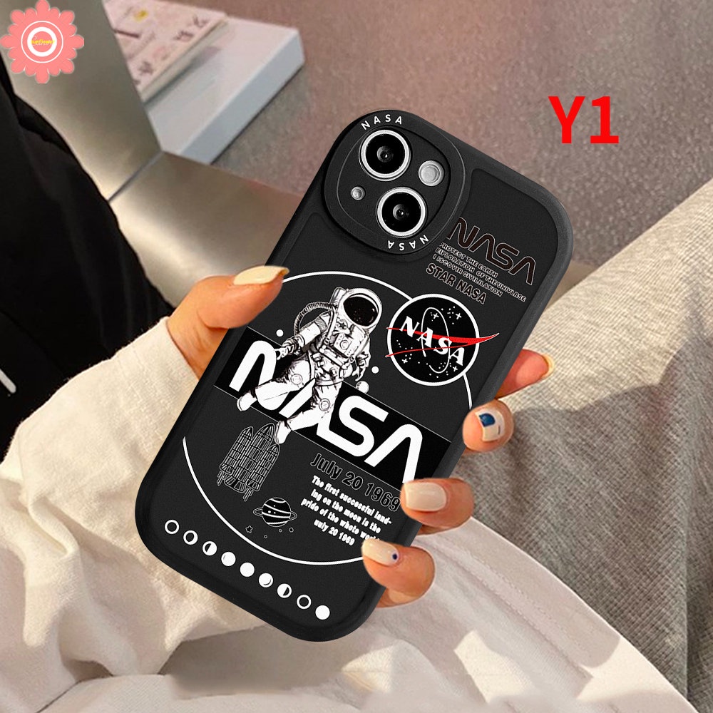 Casing Redmi 12C 9T 9C 9 10C 9A 10A 10poco M3 X3 NFC Pro Redmi Note10 8 9 9Pro 9s 10s 11 11s 10Pro 11Pro Plus Mi 12 11 Lite 11T NFC Trendy Brand NASA Astronot Soft Case Sarung