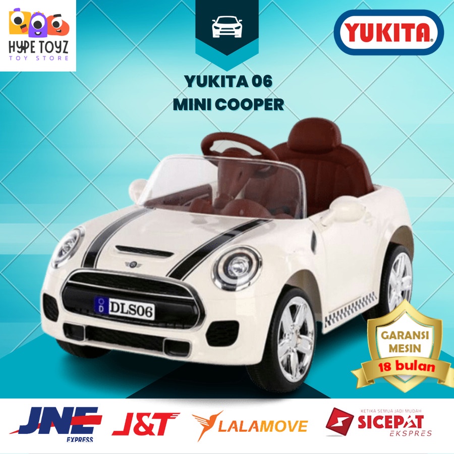 Mainan Anak Mobil Aki Mini Cooper Yukita DLS 06