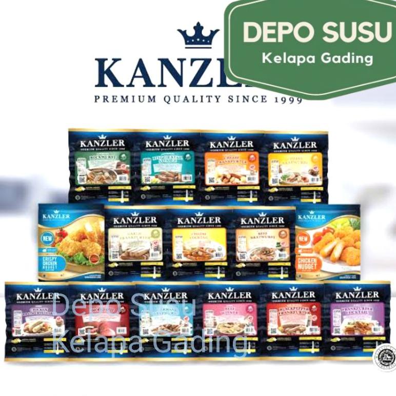 

[BAYAR DITEMPAT] Sosis Kanzler 360gr / 500gr | Beef Cheese Sausage Crispy Chicken Nugget Bockwurst Wiener Garlic Frankfurt Cocktail Black Pepper Bratwurst Cordon Bleu German 300gr