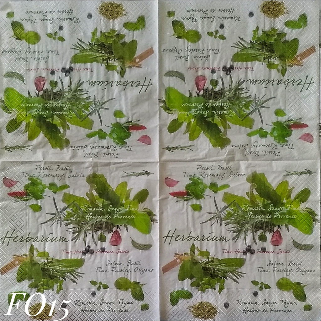 

Napkin Eropa Food FO15/ Tissue Decoupage