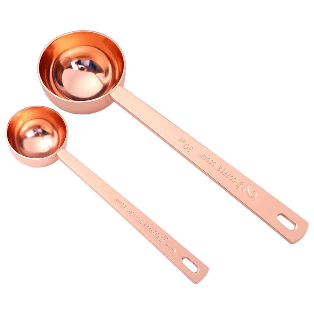 Nickolas1 Sendok Kopi Rose Gold Stainless Steel Ukur Untuk Kopi Alat Dapur