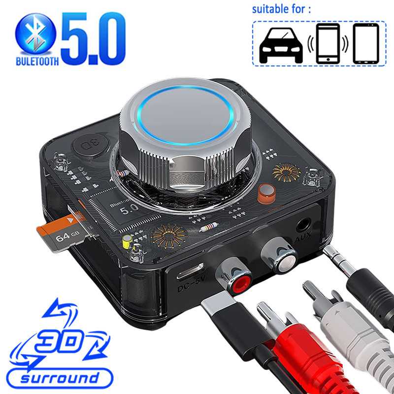 VIKEFON Wireless Audio Receiver Bluetooth 5.0 TF Card RCA AUX - C39 ( Mughnii )
