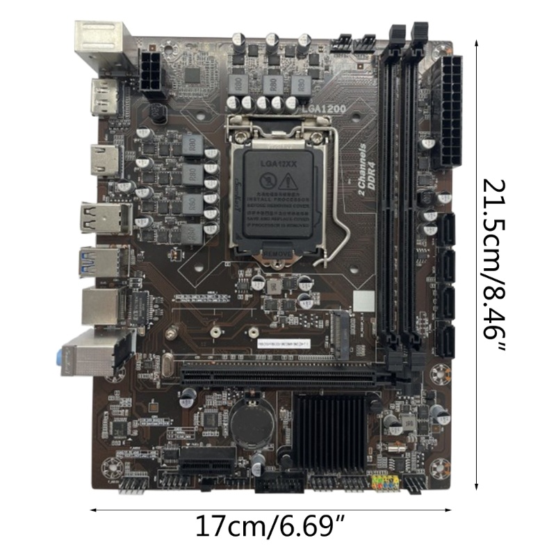 Zzz H510 Motherboard Komputer Desktop 2ddr4 Memory LGA1700 CPUI5 2133/2400/2666MHz RTL8111G/H 1000MB Lan