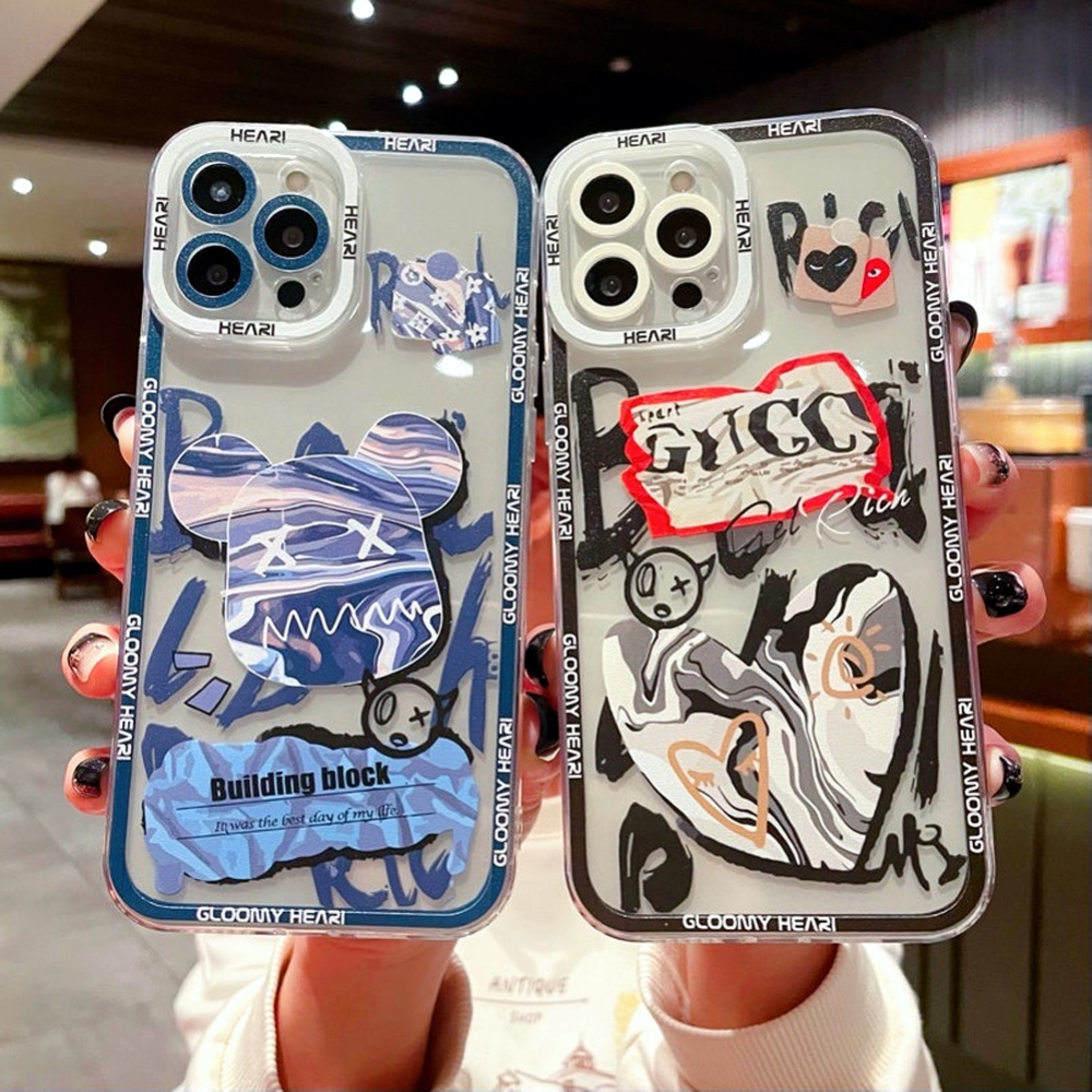 Case Redmi 9C 10 5G 10A 10C Redmi Note 10 Note 10S Note 10 5G Note 10 Pro Note 11 Note 11S Note 11 Pro 4G 5G Poco M3 Pro 5G Poco M4 Pro X3 Pro NFC Casing Guci X Gloomy Heari Estetic Silicon Transparant Premium