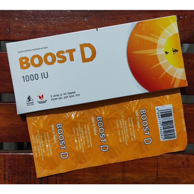 Boost D 1000 IU Isi 10 Tablet / Vitamin D3 / Daya Tahan Tubuh