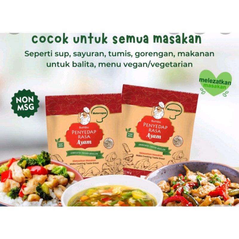 

50 gram moto vegan penyedap rasa kaldu ayam