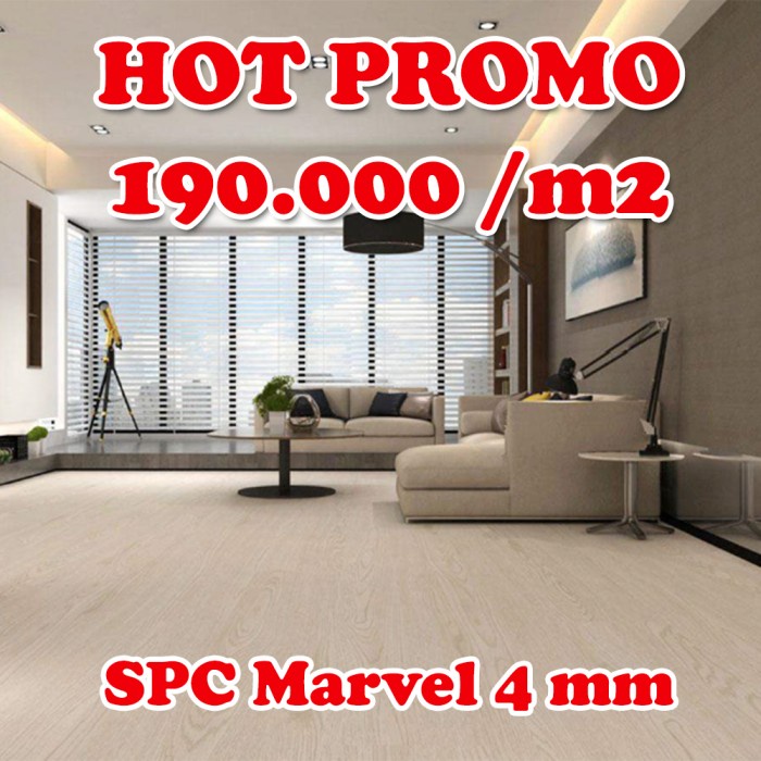 Tag Lantai Kayu Spc Marvel 4Mm Flooring / Lantai Spc Marvel Termurah