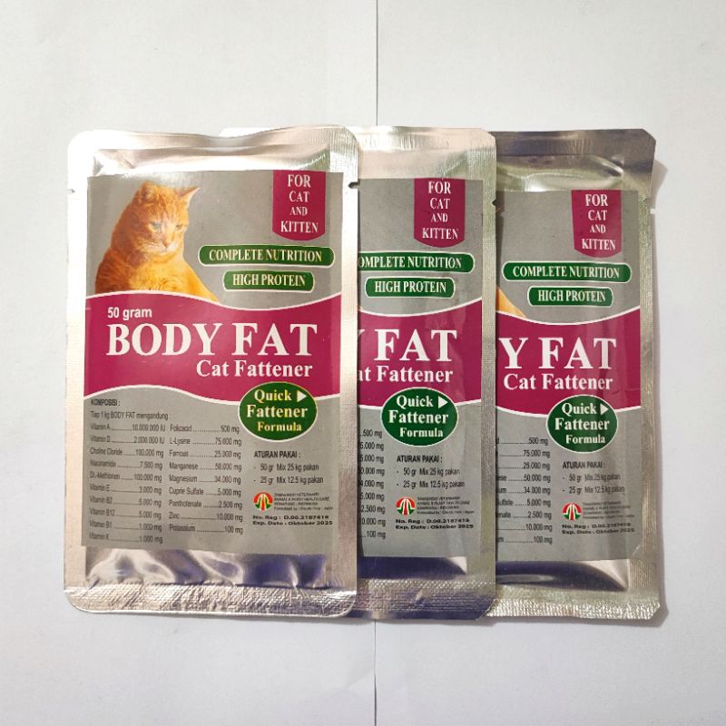 Body Fat 50gr - Multivitamin Penggemuk Badan Kucing &amp; Kitten