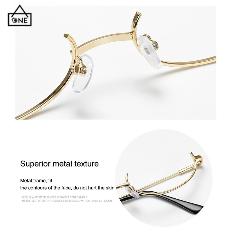 COD❤️Kacamata Pendant Frame Fashon Korea Wanita Half-Frame Glasses Setengah Bingkai Anti-slip Cosplay Accessories Netflix Dekoratif