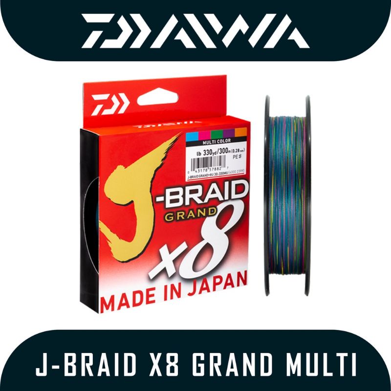 PE Daiwa J Braid Grand X8 300m & 500m | Multicolor