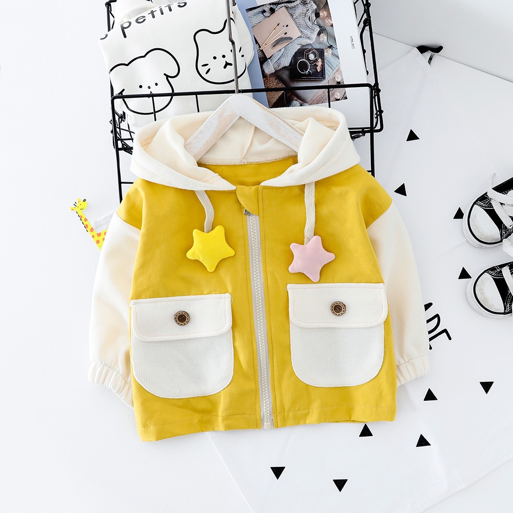 JK7 NEW Jaket bayi dan anak motif dua bintang kualitas premium