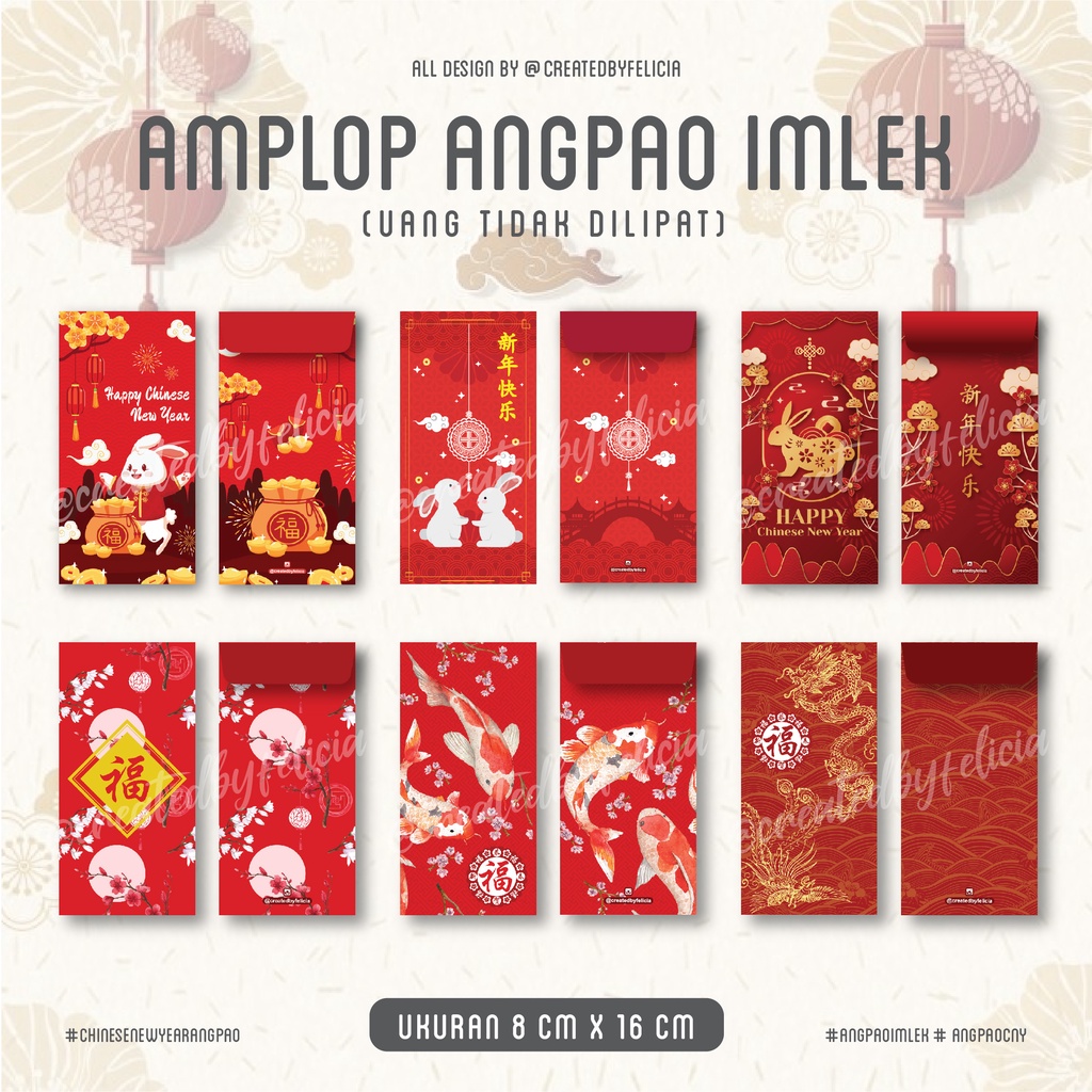 

Amplop Imlek Kelinci 2023 | Angpao Hongbao Chinese New Year Rabbit | Angpau CNY Besar Uang Tidak Dilipat