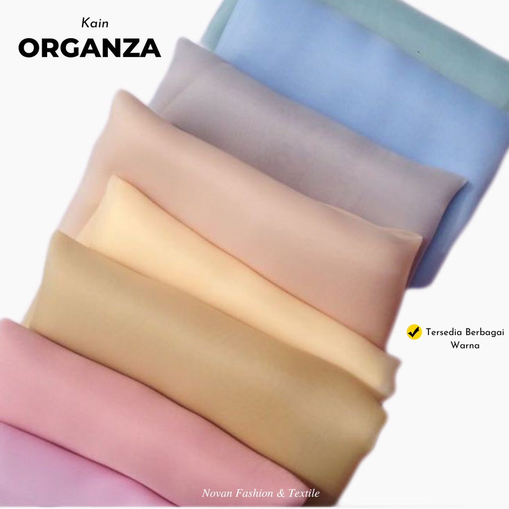 Jual Kain Organza Polos Premium Silk Kain Kaca 0 5m Shopee Indonesia