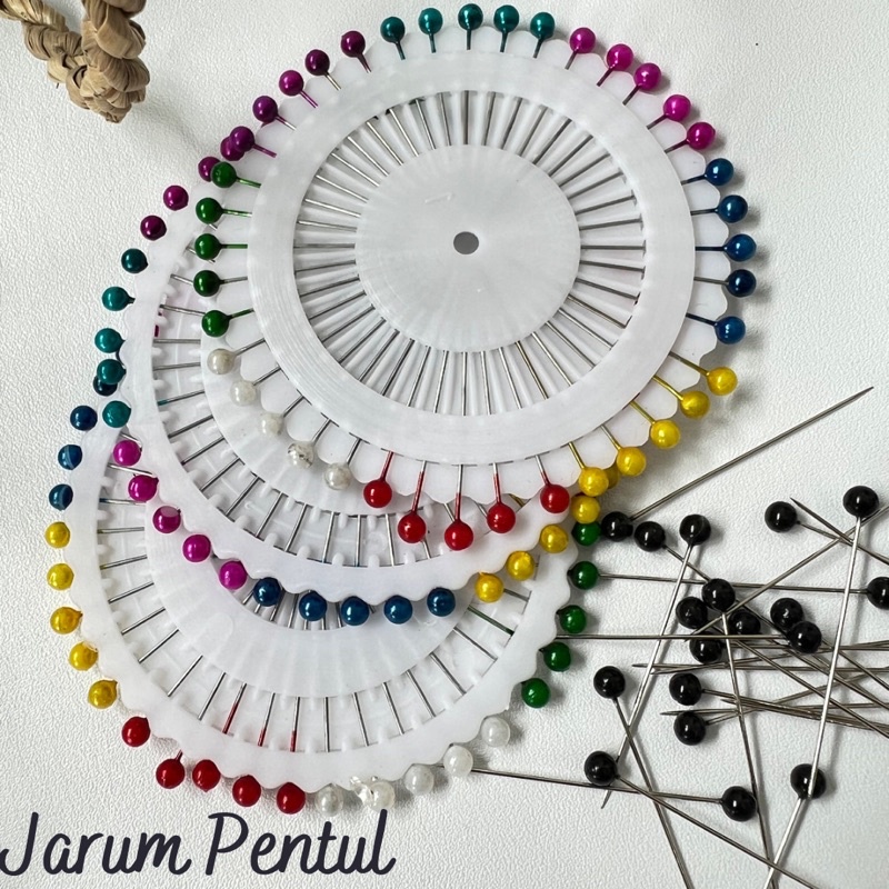 jarum pentul Besar hitam &amp; Warna-Warni / jarum pentul bulat