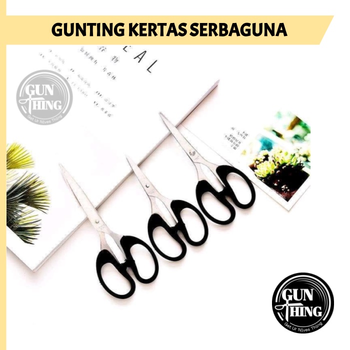 Gunting Kertas Serbaguna  12 - 15 cm murah tajam warna RANDOM / HITAM