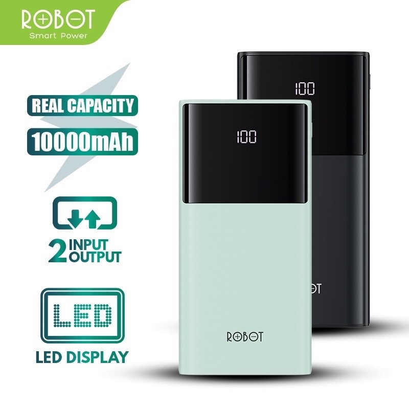 ROBOT RT190s Powerbank 10000mAh With LED Dual Input and Output Port