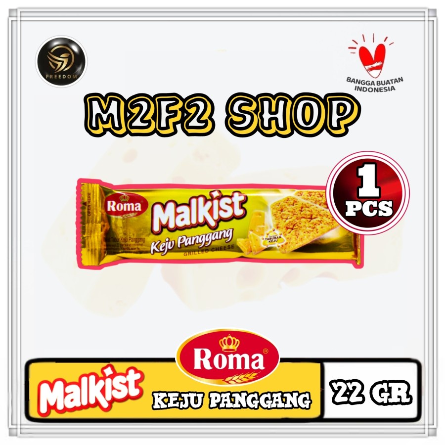 

Roma Biskuit Malkist Keju Panggang Grilled | Cheese - 22 gr (Kemasan Satuan)