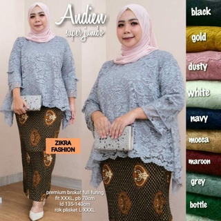 Setelan Kebaya Tunik Jumbo brokat/kebaya long tunik semi gamis/kebaya remaja terbaru/set kebaya bruk