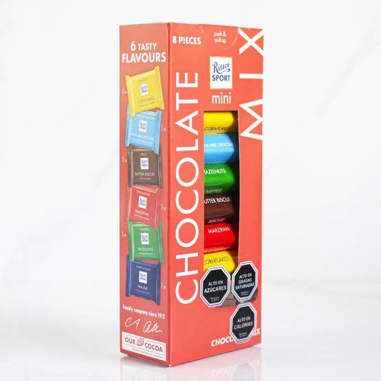 

ritter sport mini chocolate mix isi 8pcs 150gr | coklat | cokelat