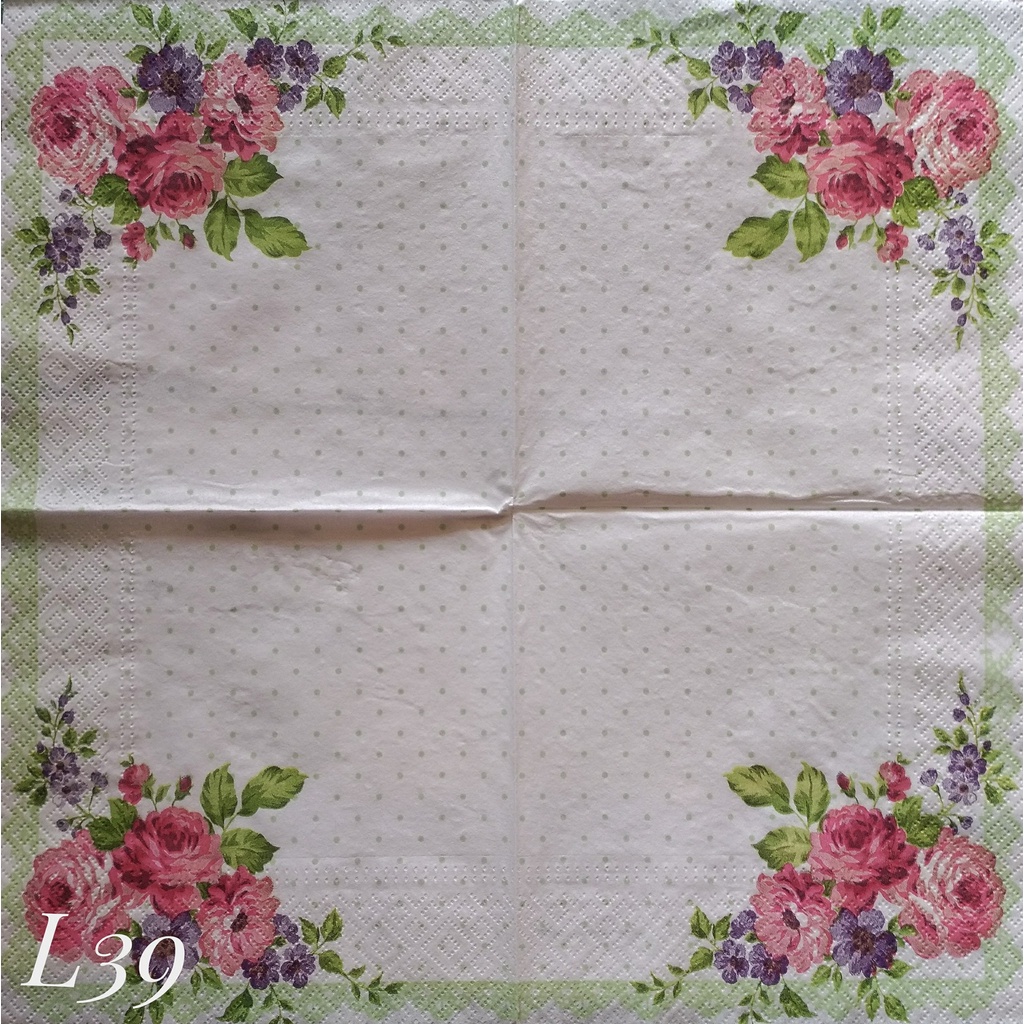 

Napkin Euro Little Flower L39 / Tissue Decoupage