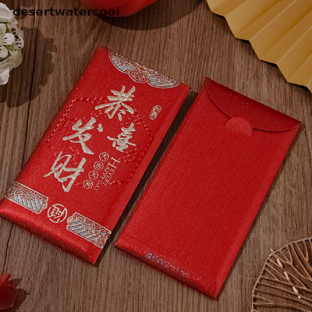 Deid 6pcs Imlek Chinese New Year Red Packet Rabbit Year Spring Festival Wedding Amplop Merah Imlek Uang Packing Bag Lucky Red Packets Bag Martijn
