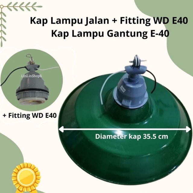 Kap E40 Lampu Jalan + Fitting WD E40 / Kap Lampu Gantung E-40