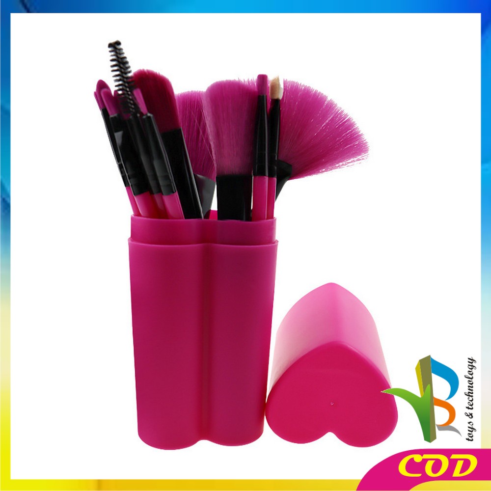 RB-K29 Brush Make Up Set 12IN1 Tabung / Kuas Makeup Set Kuas Alis Brush Highlighter Alat Kosmetik