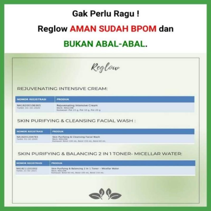 [FREE GIFT] ORI REGLOW SKINCARE DR. SHINDY | RE GLOW INDONESIA