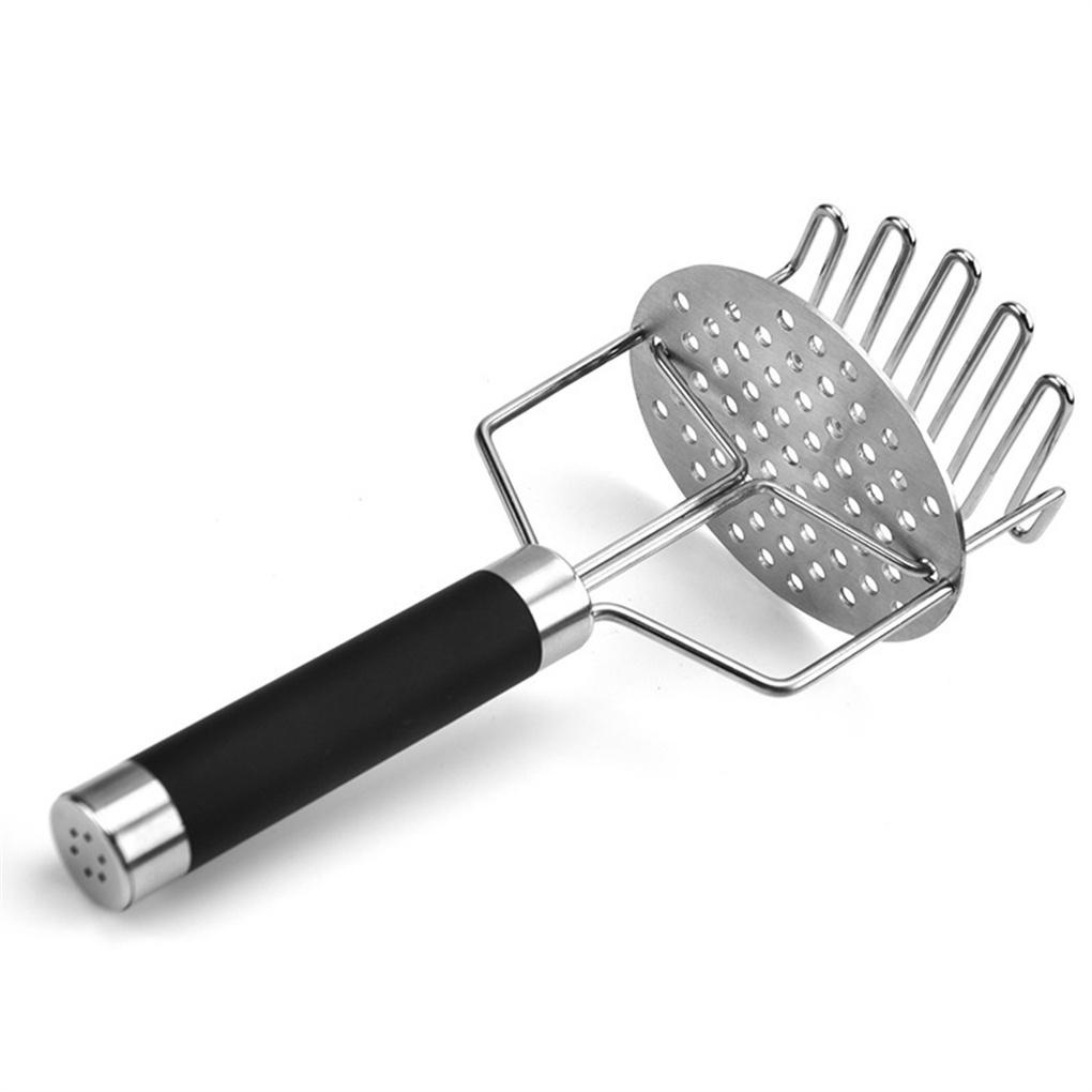 Potato Masher Dual-Layer Handheld Vegetable Presser Handle Alat Tumbuk Daging Giling Peralatan Masak Dapur Rumah Tangga Restoran