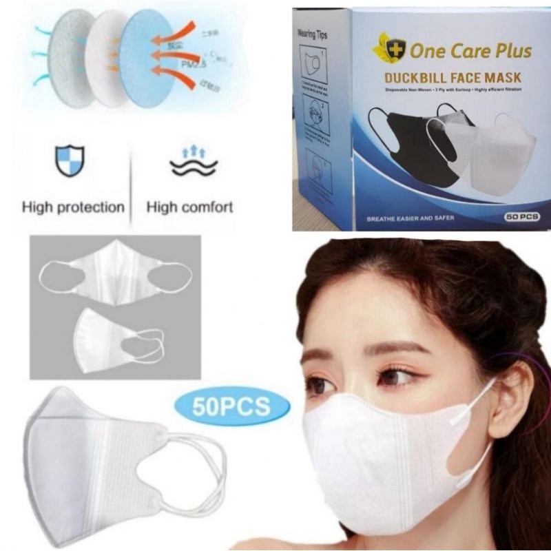 Masker Duckbill Putih Dewasa/Duckbill Putih