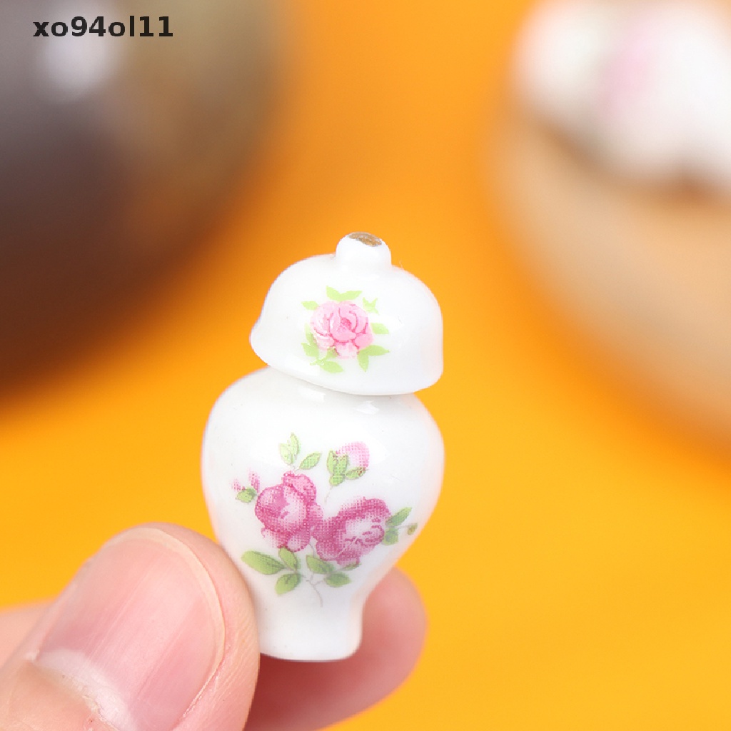 Xo Doll house Kitchen Keramik Eag Jar Doll house Miniatur Panci Keramik 1: 12 OL