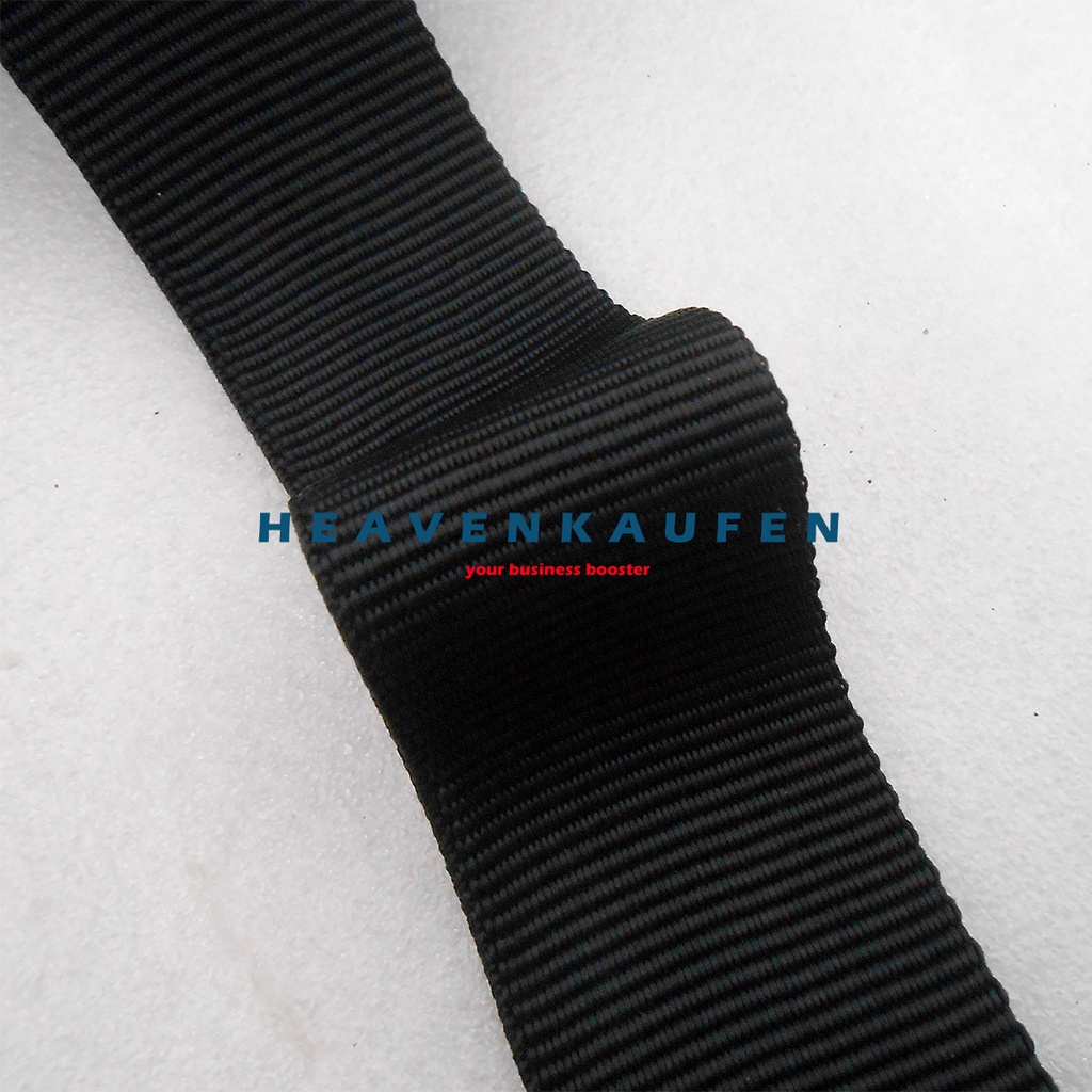 Webbing Tubular Dobel Lebar 3,8 cm Warna Hitam Harga Per Meter