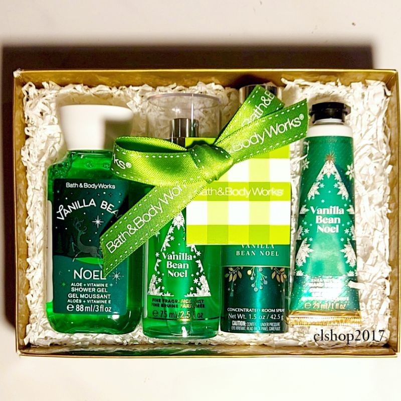 BBW VANILLA BEAN NOEL TRAVEL SIZE GIFT SET PAKET BATH &amp; BODY WORKS