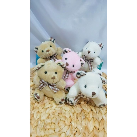 GANTUNGAN KUNCI BONEKA BEAR DUDUK 9CM 3 WARNA