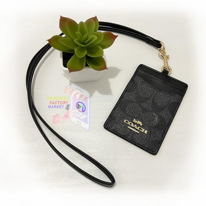 

LANYARD COACH ID LANYARD TAG 65573 SIGNATURE CANVAS BLACK COLORBLOCK