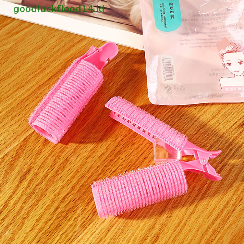 [GOOGFOUR] 1/2pcs Set Pengeriting Rambut Merah Muda Tidur Malam Reusable Hair Root Fluffy Clip [TOP]