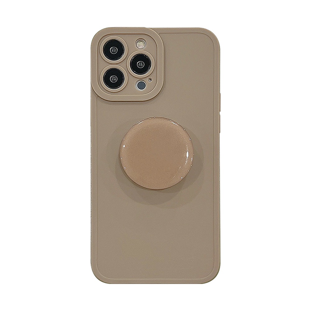 Korea Casing Simple Bahan Silikon Case Dengan Holder Untuk Iphone 14pro MAX Casing Cover Pelindung