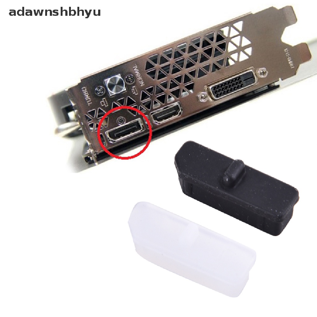 Adawnshbhyu 10pcs DisplayPort Tutup Pelindung Penutup Karet Tutup Debu Untuk Komputer DP Conne ID