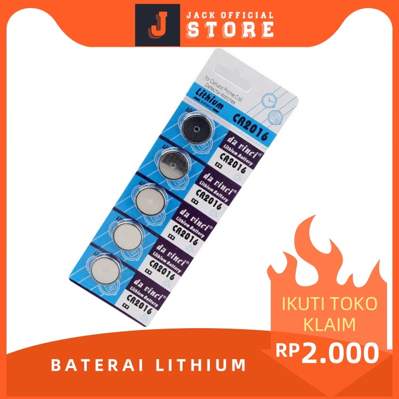 JACKSHOP Battery Lithium CR2016 Baterai Kancing