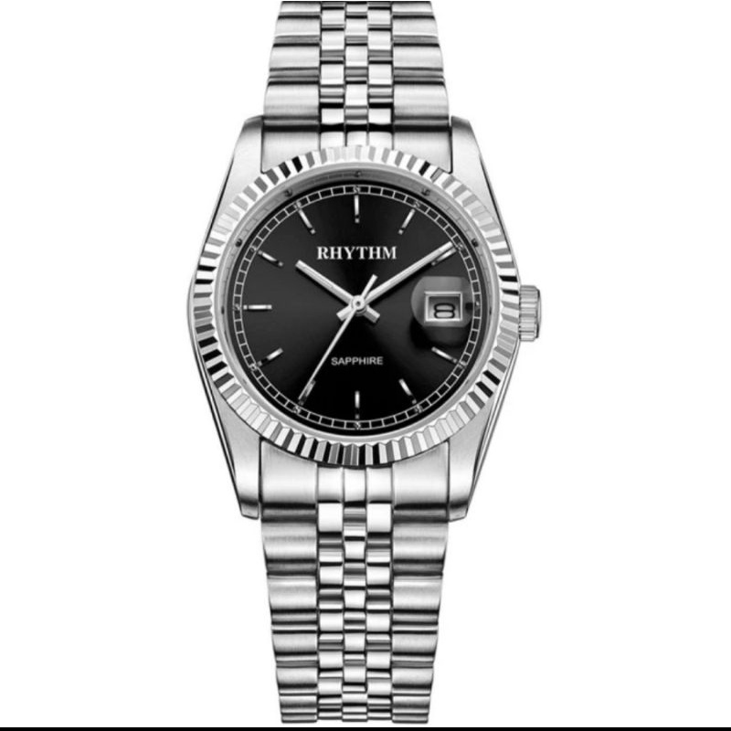 JAM TANGAN PRIA RHYTHM ORIGINAL.BERGARANSI RESMI 1TH.SILVER BLACK