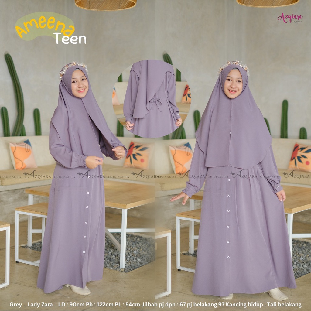 Ameena Kids Gamiss Teen Remaja Muslim  Original Produk By Qiara