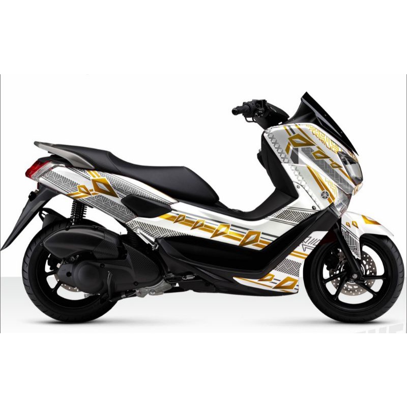 Decal stiker Nmax Old Black panther putih fullbody