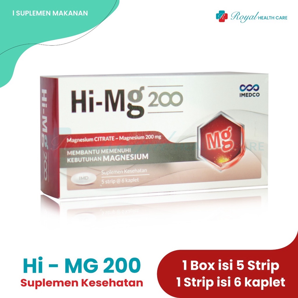 HI - MG 200 BOX 30 Tablet Membantu Memenuhi Kebutuhan Magnesium