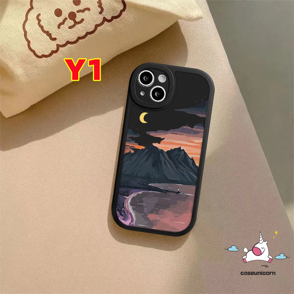 Untuk Realme C30 C55 C53 C31 C15 C21Y C12 C35 C25 C30s C25Y C25s C17 GT 10 Pro 8 5 9i 8i 8Pro 6i 5i 6s 6 7i C21 C211 C3 C17 C20 Salju Gunung Pemandangan Sunset Soft Case Sarung Couple