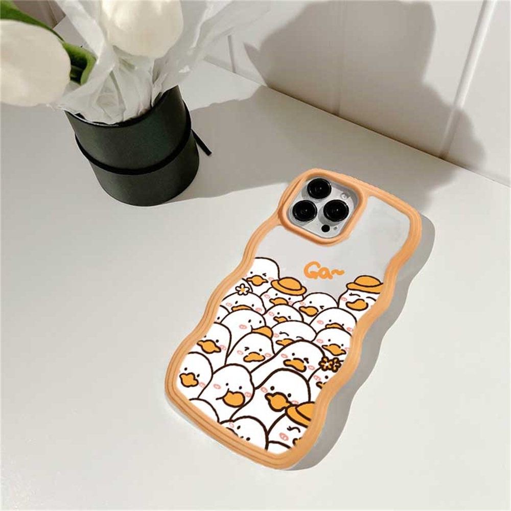 Realme 10 C33 C30 C31 C35 C21Y C25Y Realme C11 C25 C17 C15 C12 C3 C2 Realme 7i 5 5i 6i 7 Pro Lucu Kartun Bebek Gelombang Tepi TPU Phone Case Cover
