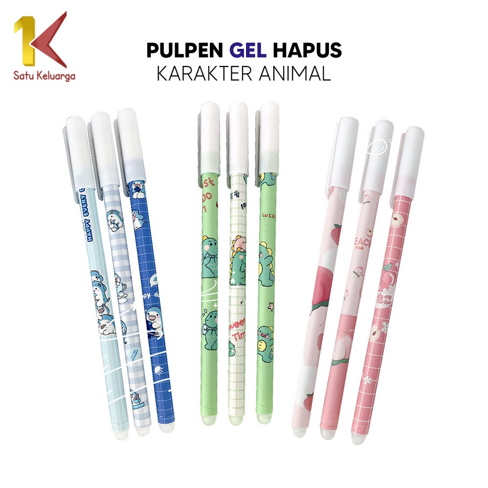 

Satu Keluarga Pulpen Gel Hapus Karakter Animal isi 6 pcs A42 Alat Tulis Sekolah Pulpen Erasable Bolpoin Tinta Bisa Di Hapus