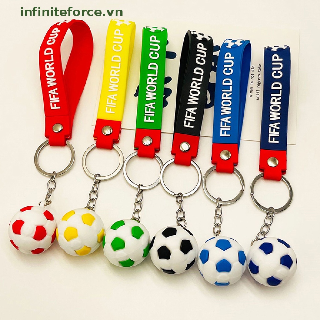 [INVN] Gantungan Kunci Sepak Bola Untuk PVC Lem Lembut Liontin Sepak Bola Gantungan Kunci Aksesoris Tas Dekorasi Qatar Cup Souvenir Hadiah [VN]